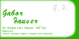 gabor hauser business card
